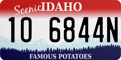 ID license plate 1O6844N