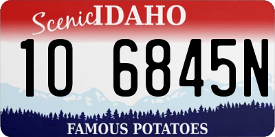 ID license plate 1O6845N