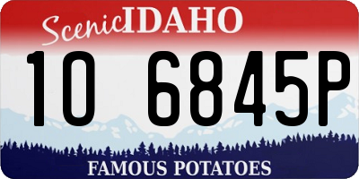 ID license plate 1O6845P