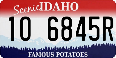 ID license plate 1O6845R