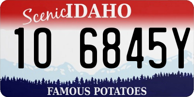 ID license plate 1O6845Y