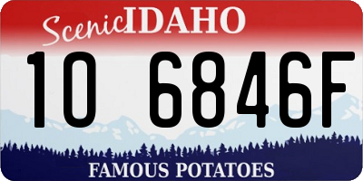 ID license plate 1O6846F