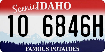 ID license plate 1O6846H
