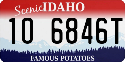 ID license plate 1O6846T