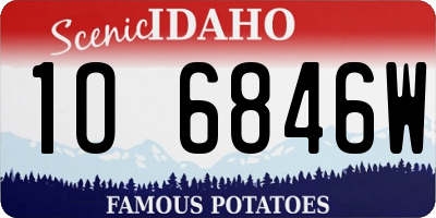 ID license plate 1O6846W