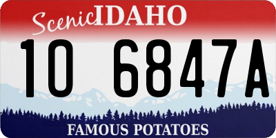 ID license plate 1O6847A
