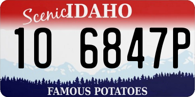 ID license plate 1O6847P