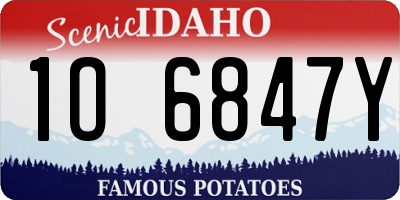 ID license plate 1O6847Y