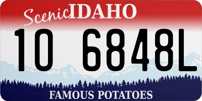 ID license plate 1O6848L