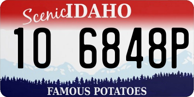 ID license plate 1O6848P