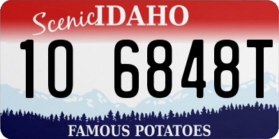 ID license plate 1O6848T