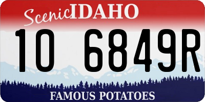 ID license plate 1O6849R