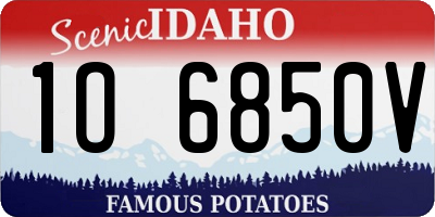 ID license plate 1O6850V