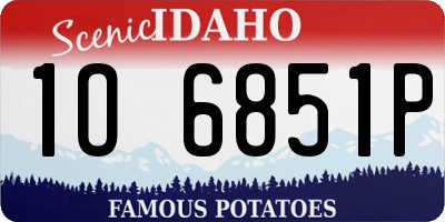 ID license plate 1O6851P