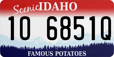 ID license plate 1O6851Q