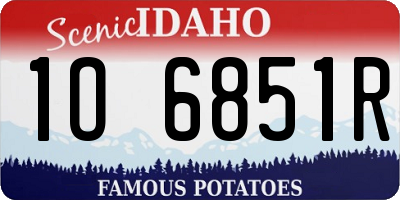 ID license plate 1O6851R