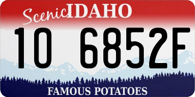 ID license plate 1O6852F
