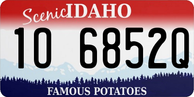 ID license plate 1O6852Q