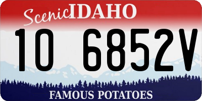 ID license plate 1O6852V