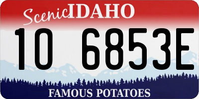 ID license plate 1O6853E