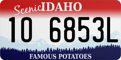 ID license plate 1O6853L