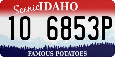 ID license plate 1O6853P