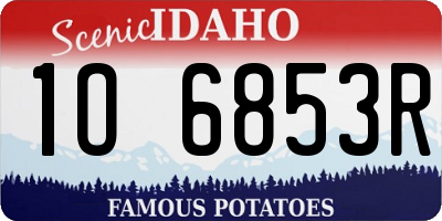 ID license plate 1O6853R