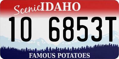 ID license plate 1O6853T