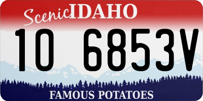 ID license plate 1O6853V