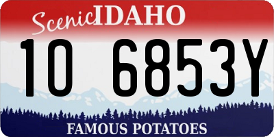 ID license plate 1O6853Y