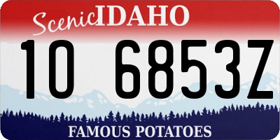 ID license plate 1O6853Z