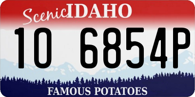 ID license plate 1O6854P