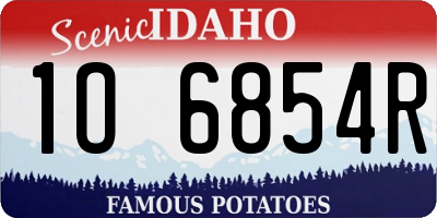 ID license plate 1O6854R