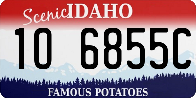 ID license plate 1O6855C
