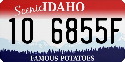 ID license plate 1O6855F