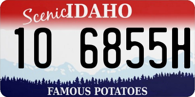ID license plate 1O6855H