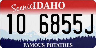ID license plate 1O6855J