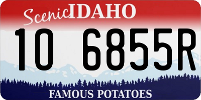 ID license plate 1O6855R