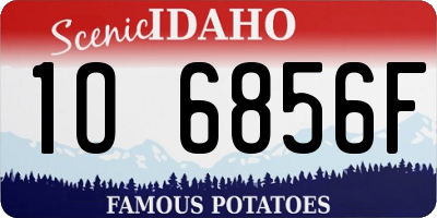 ID license plate 1O6856F