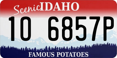 ID license plate 1O6857P