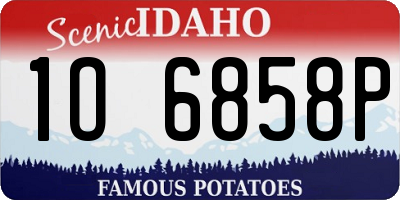 ID license plate 1O6858P