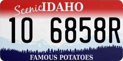ID license plate 1O6858R
