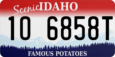 ID license plate 1O6858T