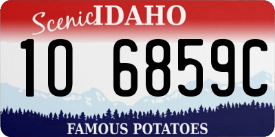 ID license plate 1O6859C