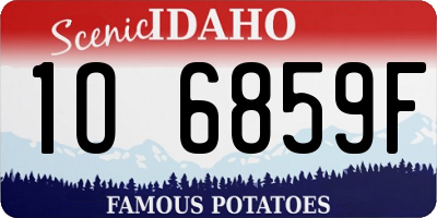 ID license plate 1O6859F