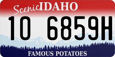 ID license plate 1O6859H