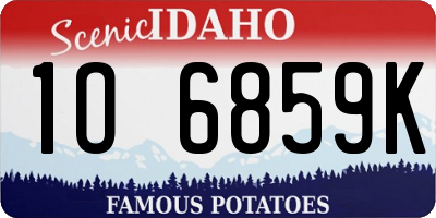 ID license plate 1O6859K