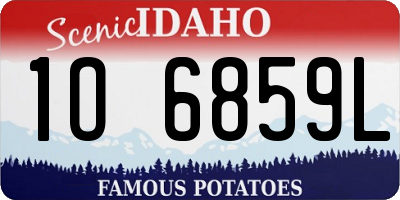 ID license plate 1O6859L