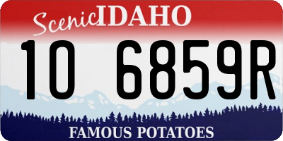 ID license plate 1O6859R