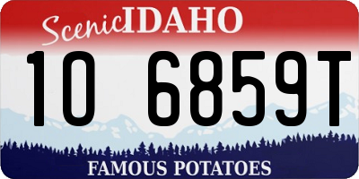 ID license plate 1O6859T